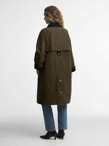 Barbour Kirklees Wax Jacket - Capospalla Donna - Verde Militare