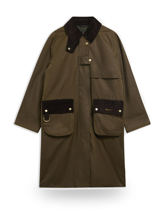 Barbour Kirklees Wax Jacket - Capospalla Donna - Verde Militare