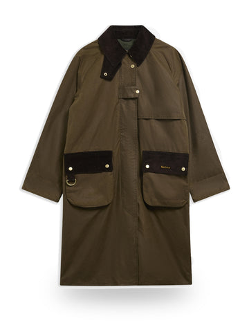 Barbour Kirklees Wax Jacket - Capospalla Donna - Verde Militare