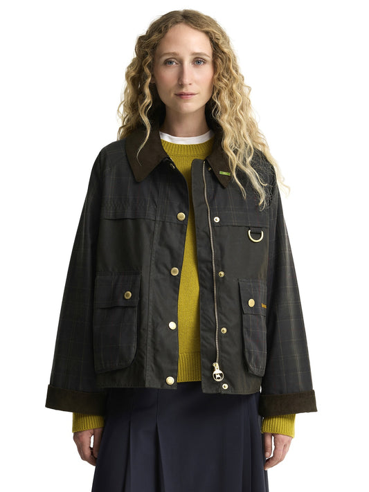 Barbour Tartan Spey Wax Jacket - Capospalla Donna - Classic Tartan/Olive