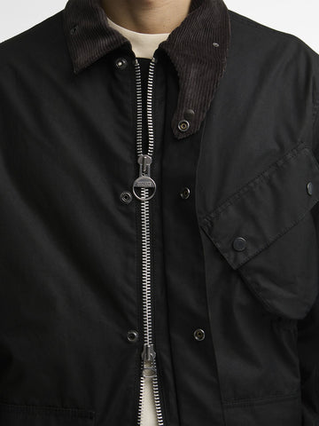 Barbour Brake Line Wax Jacket - Capospalla Uomo - Nero