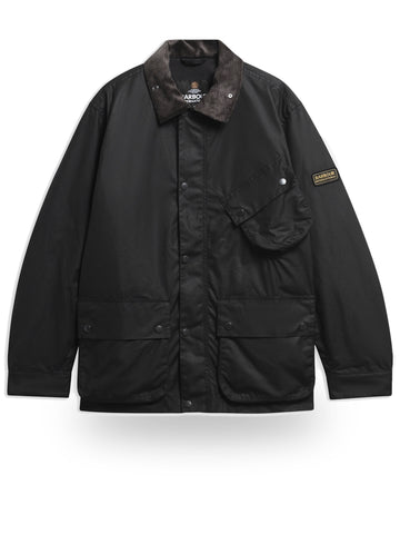 Barbour Brake Line Wax Jacket - Capospalla Uomo - Nero