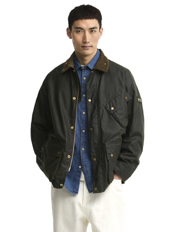 Barbour Brake Line Wax Jacket - Capospalla Uomo - Verde Militare