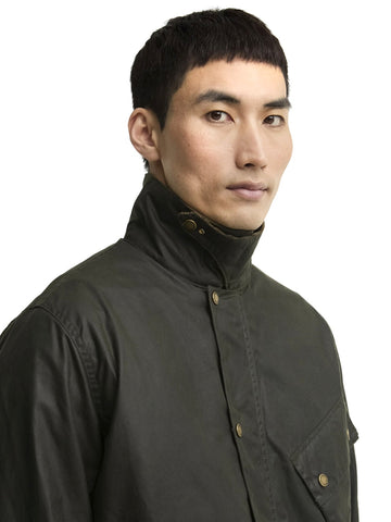Barbour Brake Line Wax Jacket - Capospalla Uomo - Verde Militare