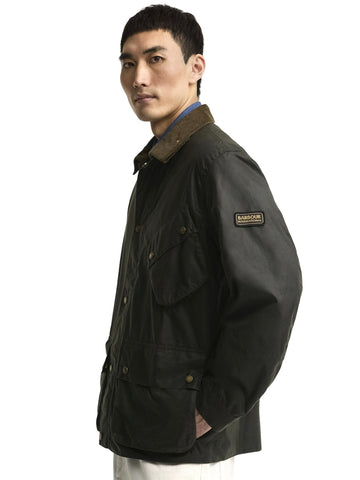 Barbour Brake Line Wax Jacket - Capospalla Uomo - Verde Militare