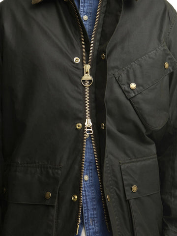 Barbour Brake Line Wax Jacket - Capospalla Uomo - Verde Militare