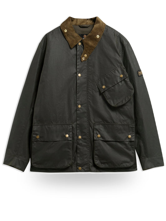 Barbour Brake Line Wax Jacket - Capospalla Uomo - Verde Militare
