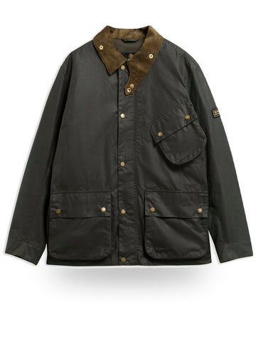 Barbour Brake Line Wax Jacket - Capospalla Uomo - Verde Militare