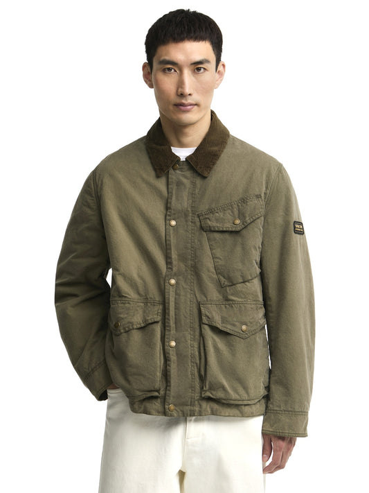 Barbour Winter Drifter Washed Wax Jkt - Capospalla Uomo - Verde Salvia