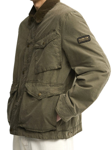 Barbour Winter Drifter Washed Wax Jkt - Capospalla Uomo - Verde Salvia