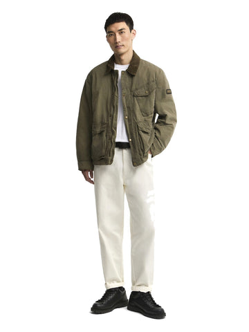 Barbour Winter Drifter Washed Wax Jkt - Capospalla Uomo - Verde Salvia