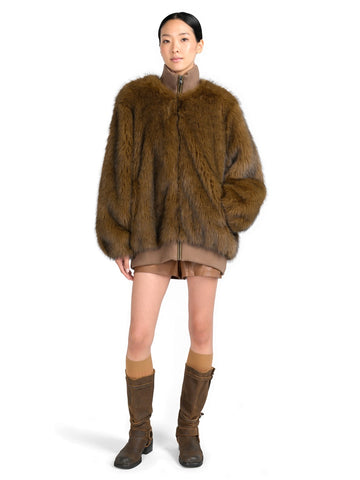 Canadian Giacca W Argyle Long - Capospalla Donna - Brown