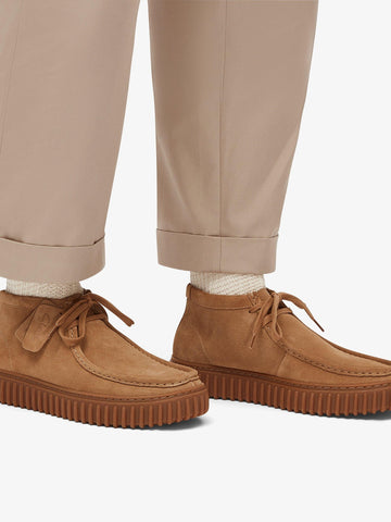 CLARKS Torhill Hi - Stivali e Stivaletti Uomo - Dark Sand Suede