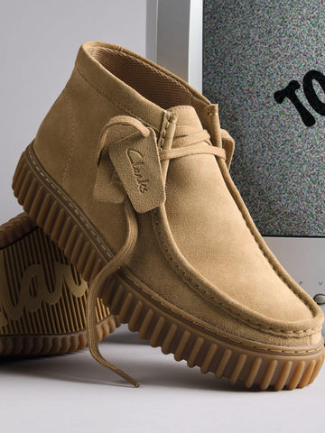 CLARKS Torhill Hi - Stivali e Stivaletti Uomo - Dark Sand Suede
