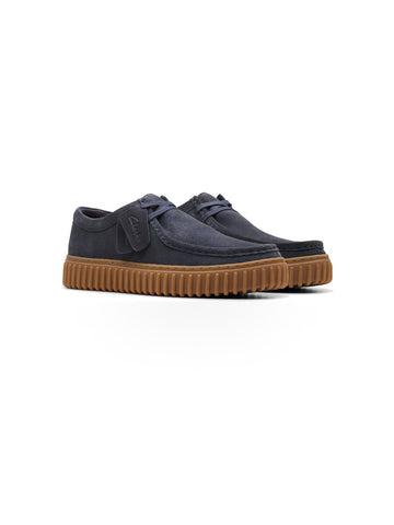 Clarks Torhill LO - Stringate Uomo - Navy Suede