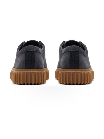 Clarks Torhill LO - Stringate Uomo - Navy Suede