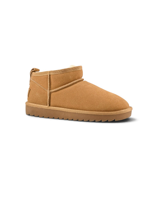 Colors Of California Short Sheepskin Boot In Suede - Stivali E Stivaletti Donna - Beige