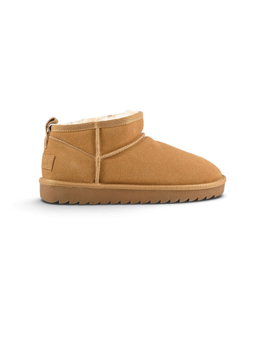 Colors Of California Short Sheepskin Boot In Suede - Stivali E Stivaletti Donna - Beige