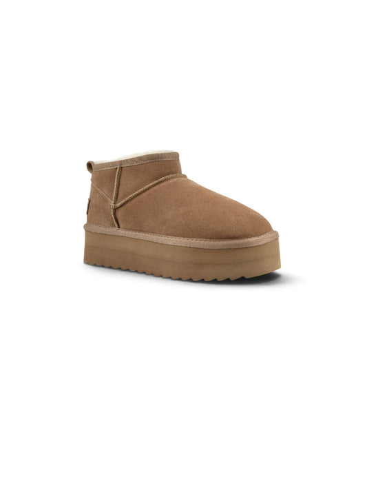 Colors Of California Platform Sheepskin Suede Boot - Stivali Donna - Tau