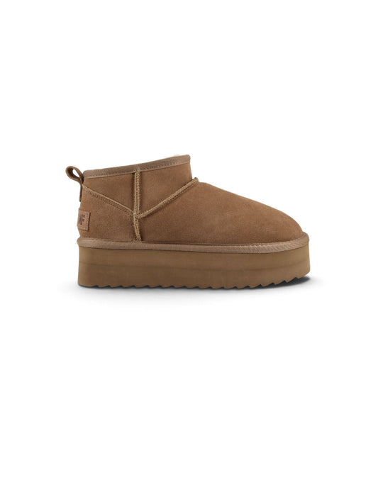 Colors Of California Platform Sheepskin Suede Boot - Stivali Donna - Tau