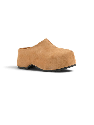 Colors Of California Cow Suede Clog - Clog Donna - Beige