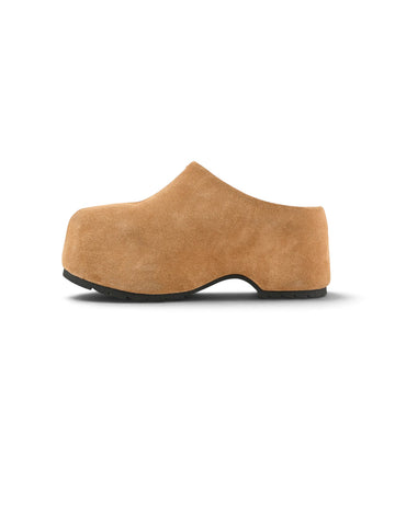 Colors Of California Cow Suede Clog - Clog Donna - Beige