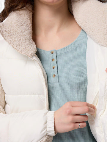 Columbia Leadbetter Point II Sherpa Hybrid - Capospalla Donna - Sea Salt