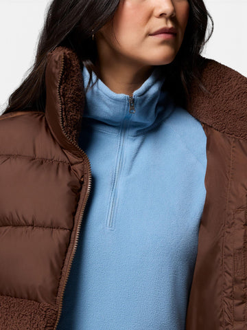 Columbia Leadbetter Point II Sherpa Hybrid - Capospalla Donna - Tobacco