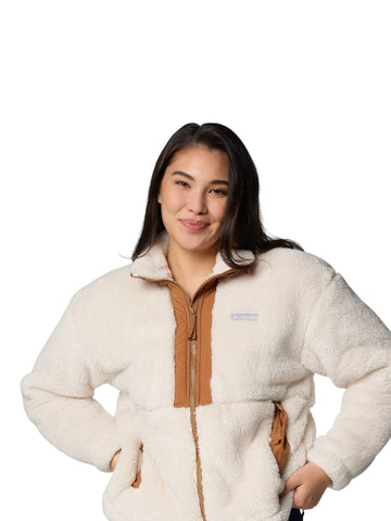 Columbia Boundless Discovery Sherpa Full Zip II - Felpe Donna - Chalk, Camel