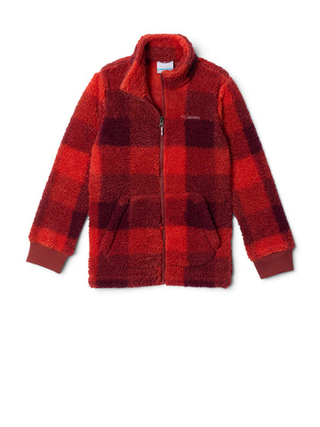 Columbia Rugged Ridge II Printed Sherpa Full Zip - Felpe Bambino - Rosso