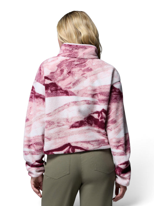 Columbia Helvetia II Printed Cropped Half Snap - Felpe Donna - Antique Mauve