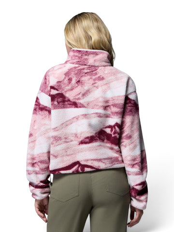 Columbia Helvetia II Printed Cropped Half Snap - Felpe Donna - Antique Mauve