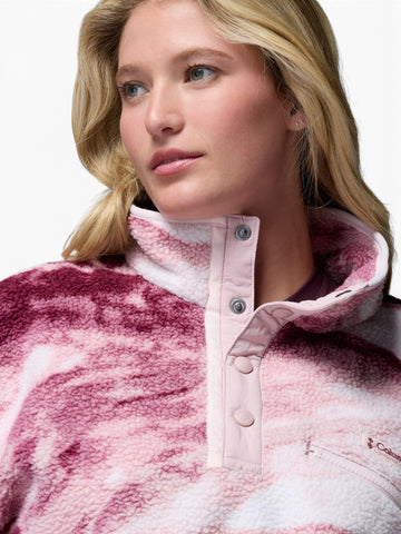 Columbia Helvetia II Printed Cropped Half Snap - Felpe Donna - Antique Mauve