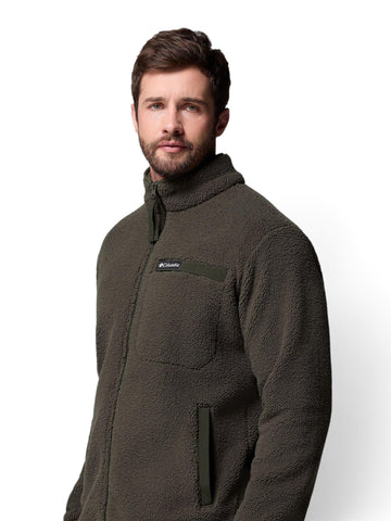 Columbia Rugged Ridge High Pile Full Zip - Felpe Uomo - Greenscape