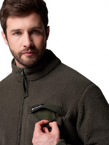 Columbia Rugged Ridge High Pile Full Zip - Felpe Uomo - Greenscape
