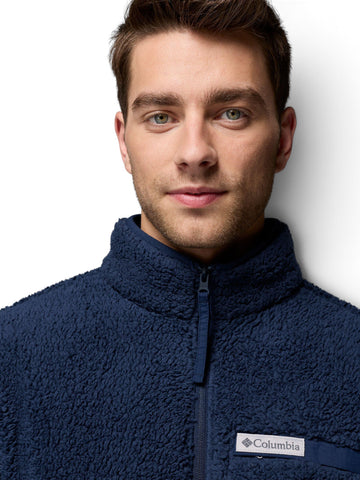 Columbia Rugged Ridge High Pile Full Zip - Felpe Uomo - Collegiate Navy
