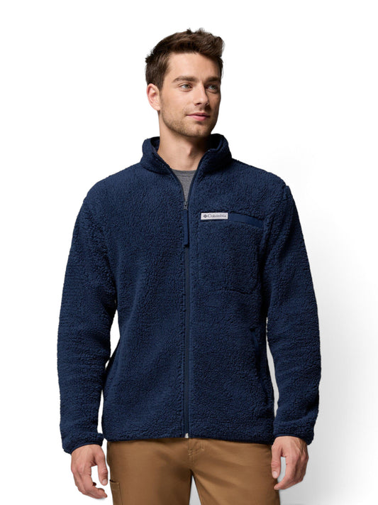 Columbia Rugged Ridge High Pile Full Zip - Felpe Uomo - Collegiate Navy
