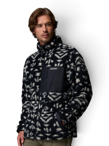 Columbia Winter Pass Reversible Fleece - Felpe Uomo - Black Geostripe