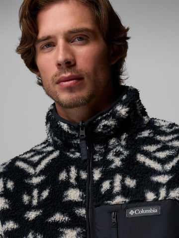 Columbia Winter Pass Reversible Fleece - Felpe Uomo - Black Geostripe