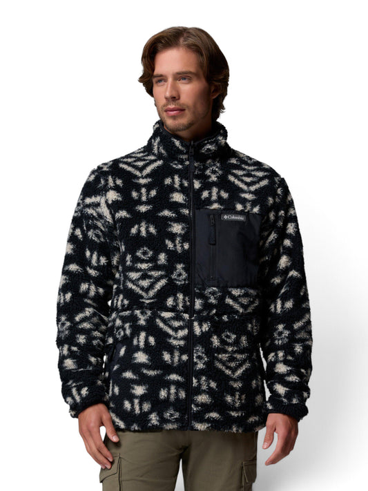 Columbia Winter Pass Reversible Fleece - Felpe Uomo - Black Geostripe