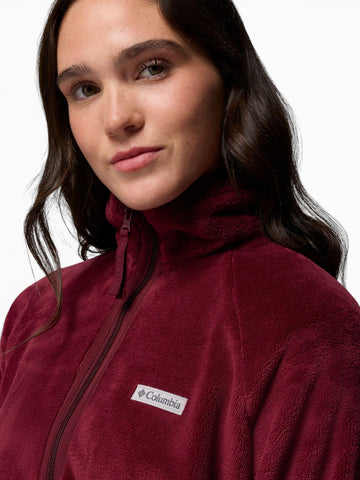 Columbia Canyon Camp Sherpa Full Zip - Felpe Donna - Rich Wine, Plush