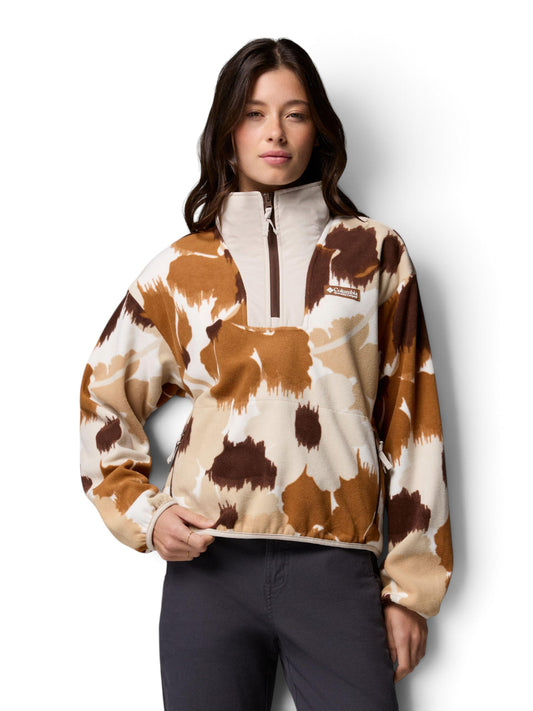 Columbia Sequoia Grove II Printed Half Zip - Felpe Donna - Camel Brown