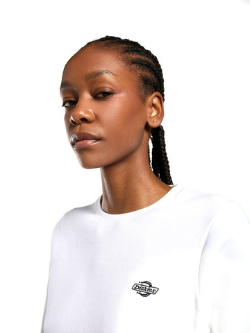 Dickies Gladeville Ls Tee - T-Shirt Donna - Bianco