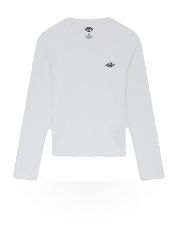 Dickies Gladeville Ls Tee - T-Shirt Donna - Bianco