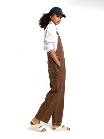 Dickies Wmns Hickory Bib W - Abiti Donna - Timber Brown