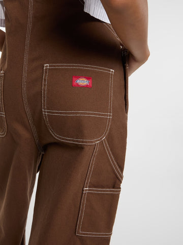 Dickies Wmns Hickory Bib W - Abiti Donna - Timber Brown