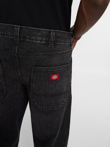 Dickies 954 Relaxed Straight Work Jeans - Jeans Uomo - Black Wash Faded