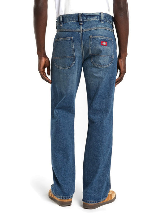 Dickies 954 Relaxed Straight Work Jeans - Jeans Uomo - Mid Blue Fade Wash