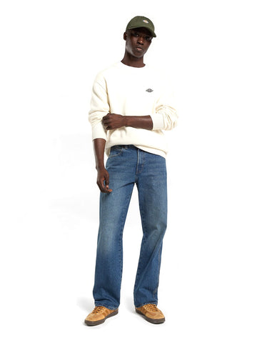 Dickies 954 Relaxed Straight Work Jeans - Jeans Uomo - Mid Blue Fade Wash
