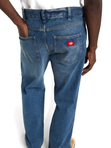 Dickies 954 Relaxed Straight Work Jeans - Jeans Uomo - Mid Blue Fade Wash